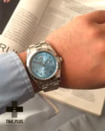 ساعت مچی مردانه رولکس مدل دی دیت عرب ادیشن فیروزه ای