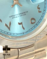 ساعت مچی مردانه رولکس مدل دی دیت عرب ادیشن فیروزه ای