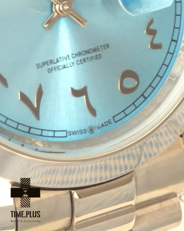 ساعت مچی مردانه رولکس مدل دی دیت عرب ادیشن فیروزه ای