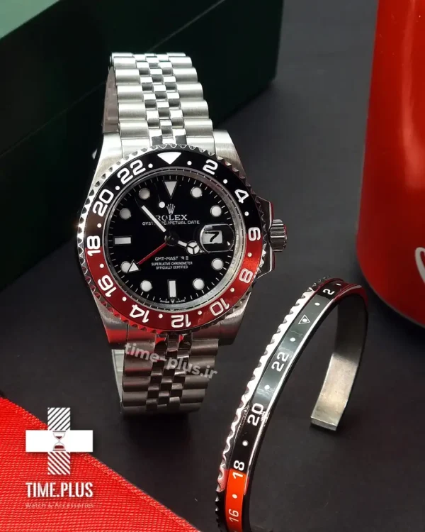 ساعت مچی مردانه رولکس مدل GMT-Master II coke مشکی