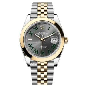 ساعت مچی مردانه رولکس مدل دیت جاست تو ویمبلدون طوسی