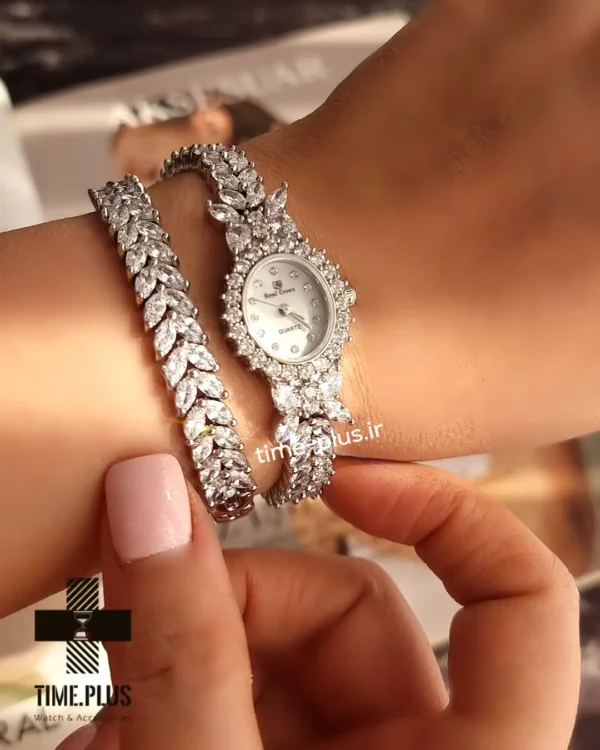 ساعت مچی زنانه رویال کرون نقره ای