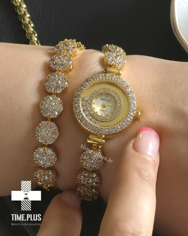 ساعت مچی زنانه رویال کرون طلایی