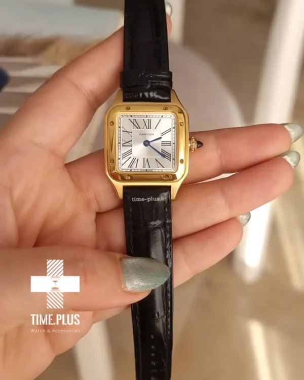 ساعت مچی زنانه کارتیه مدل سانتوز دومونت طلایی