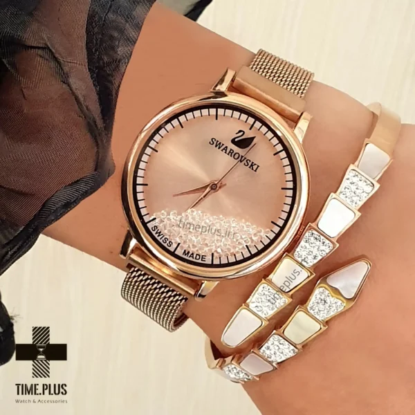ساعت مچی زنانه سواروسکی رزگلد