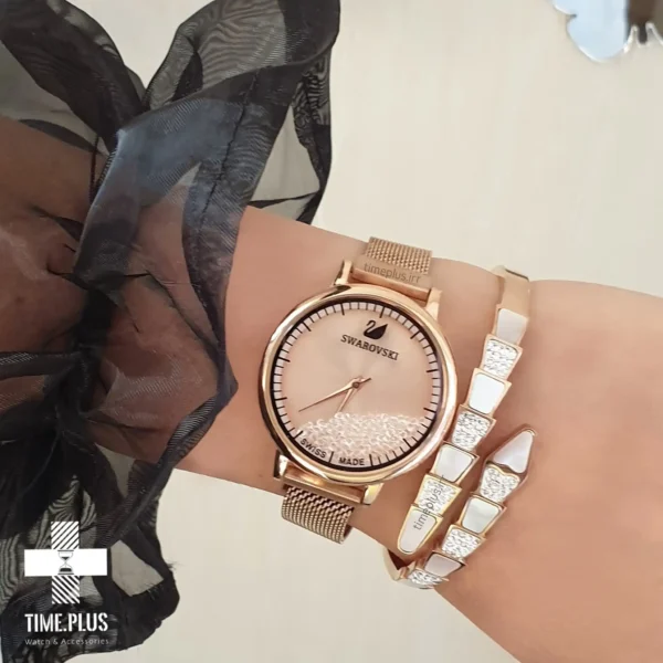 ساعت مچی زنانه سواروسکی رزگلد