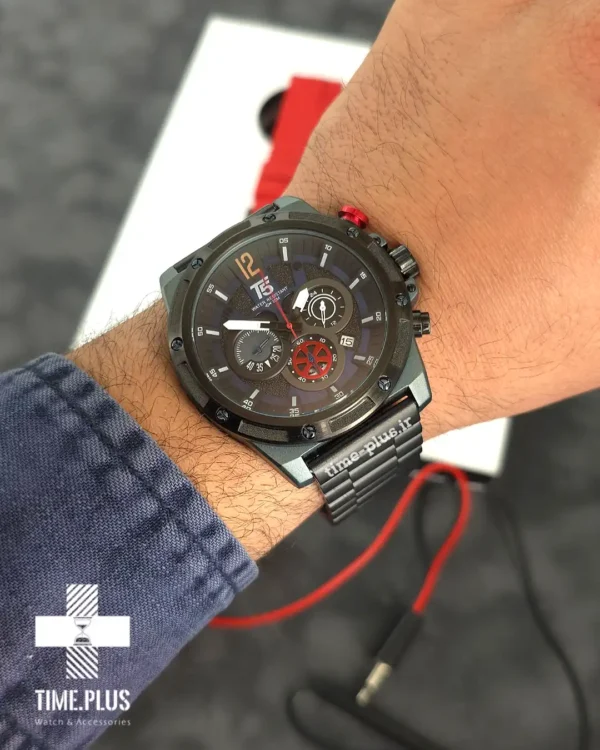 ساعت مچی مردانه T5 مدل 3867G مشکی و سرمه ای
