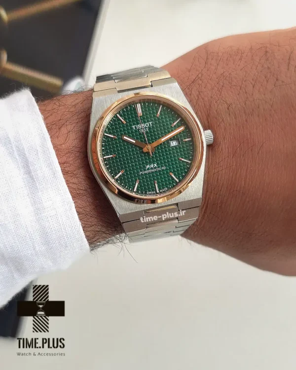 ساعت مچی مردانه تیسوت مدل PRX سبز