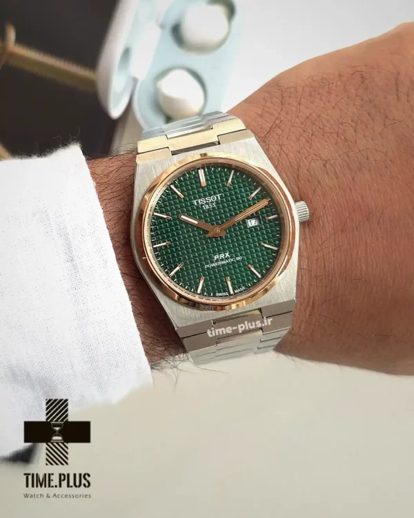 ساعت مچی مردانه تیسوت مدل PRX سبز