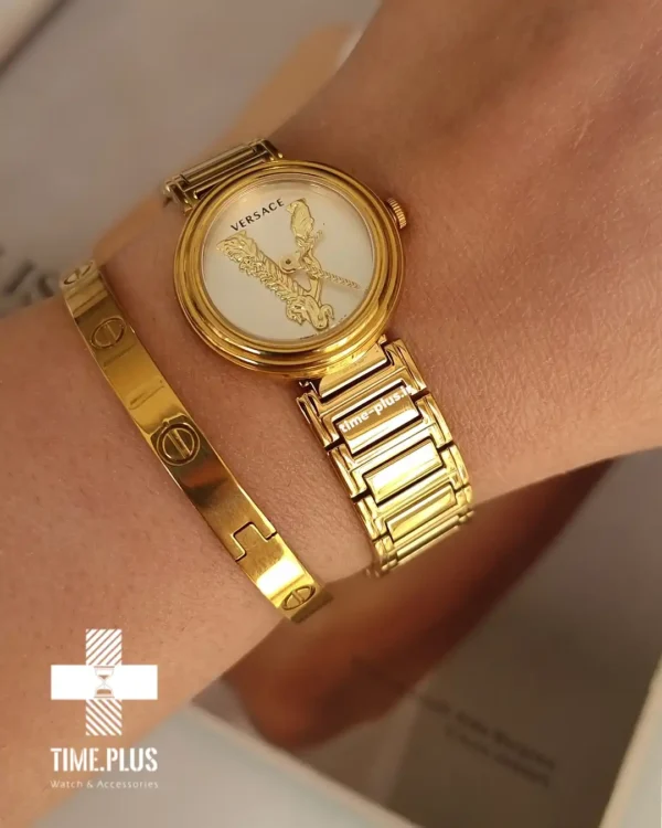 ساعت مچی زنانه ورساچه مدل Virtus طلایی