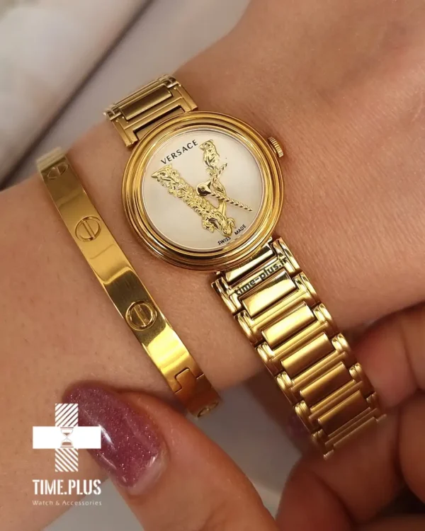 ساعت مچی زنانه ورساچه مدل Virtus طلایی