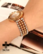 ساعت مچی زنانه ورساچه مدل گردان نقره ای و رزگلد