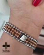 ساعت مچی زنانه ورساچه مدل گردان نقره ای و رزگلد