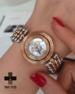 ساعت مچی زنانه ورساچه مدل گردان نقره ای و رزگلد