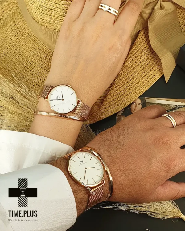 ساعت مچی ست زنانه و مردانه دنیل ولینگتون سفید