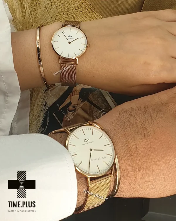 ساعت مچی ست زنانه و مردانه دنیل ولینگتون سفید