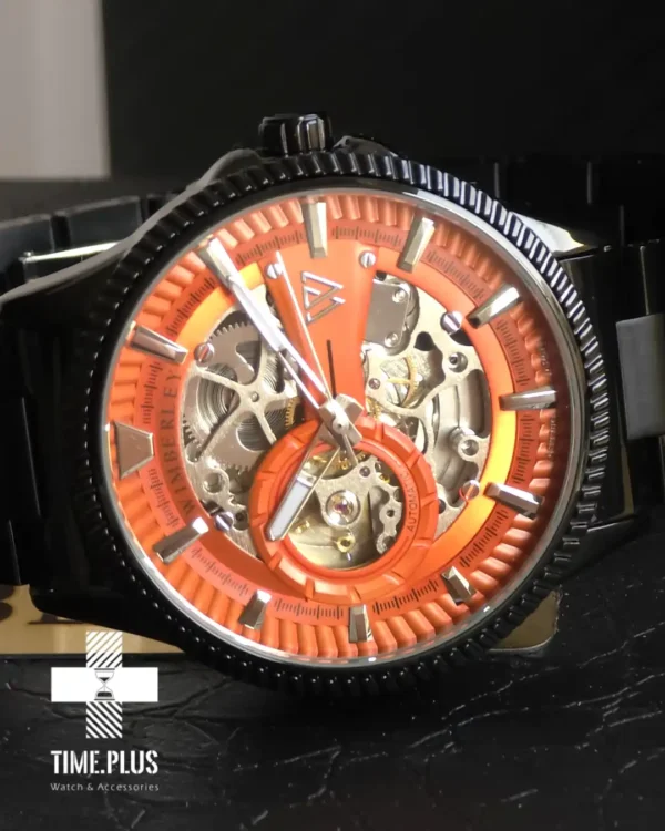 ساعت مچی مردانه ویمبرلی مدل WB-AS326G-Q صفحه اسکلتون, نارنجی