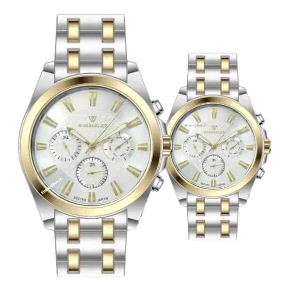 ساعت مچی ست زنانه و مردانه ویمبرلی مدل زنانه : WB-SA216L-J, مردانه : WB-Ss216G-J نقره ای
