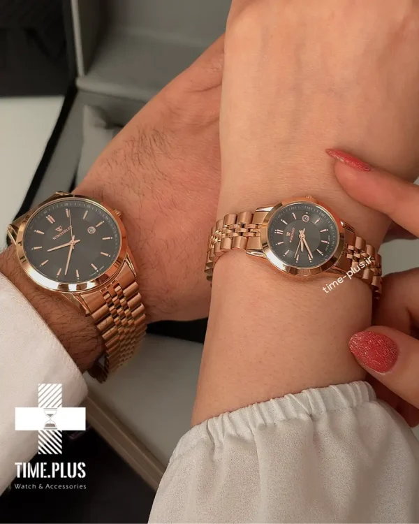 ساعت مچی ست زنانه و مردانه ویمبرلی مدل زنانه: WB-CS214L-I, مردانه: WB-CS214G-P طوسی تیره