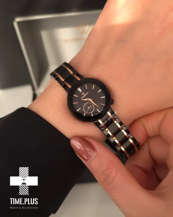 ساعت مچی ست زنانه و مردانه ویمبرلی مدل زنانه : WB-CS224L-R, مردانه : WB-CS224G-R مشکی