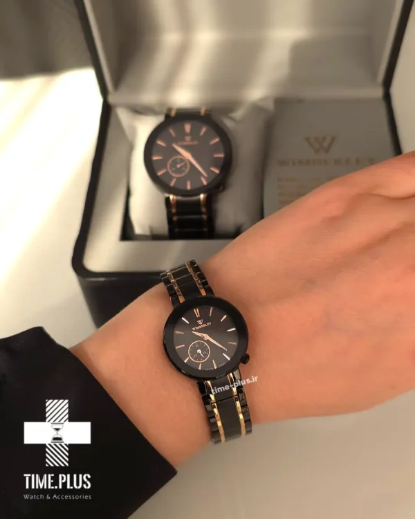 ساعت مچی ست زنانه و مردانه ویمبرلی مدل زنانه : WB-CS224L-R, مردانه : WB-CS224G-R مشکی