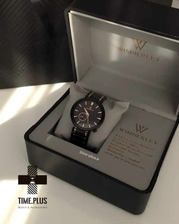 ساعت مچی ست زنانه و مردانه ویمبرلی مدل زنانه : WB-CS224L-R, مردانه : WB-CS224G-R مشکی