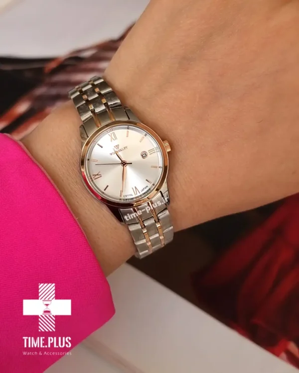 ساعت مچی زنانه ویمبرلی مدل WB-CS110L-K نقره ای و رزگلد