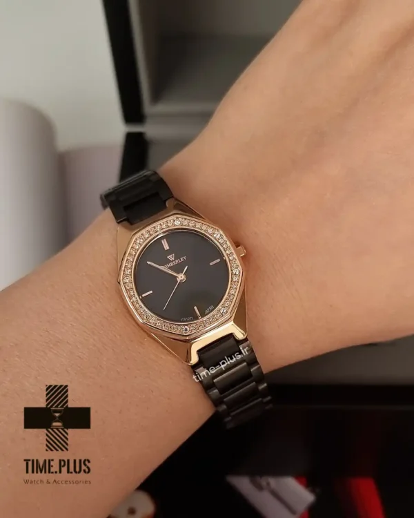 ساعت مچی زنانه ویمبرلی مدل WB-CS222L-L مشکی و رزگلد