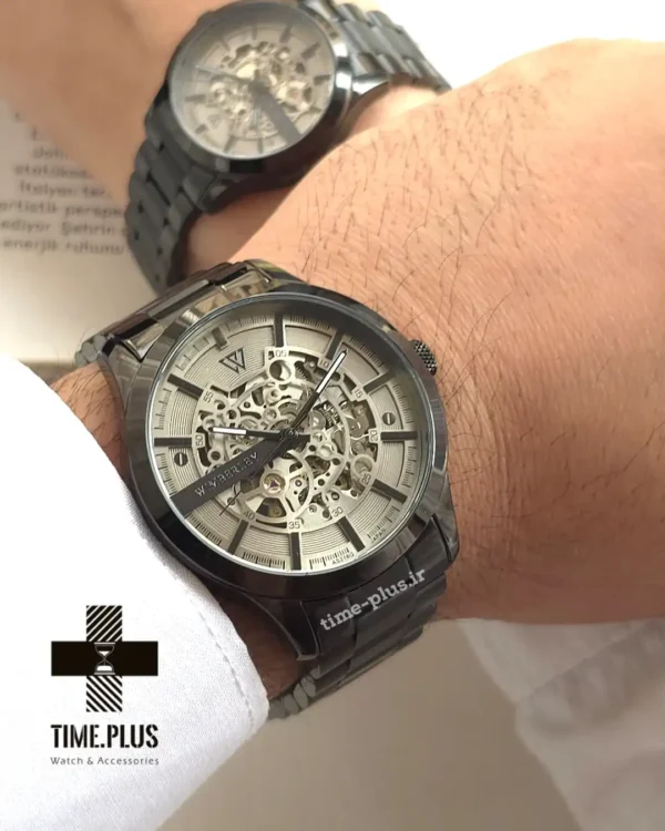 ساعت مچی ست زنانه و مردانه ویمبرلی مدل مدل ساعت زنانه: WB-AS316L-S, مدل ساعت مردانه: WB-AS316G-S طوسی