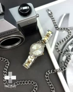 ساعت مچی زنانه سیتی زن مدل زنانه نگین دار سیلور طلایی