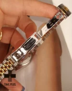 ساعت مچی زنانه رولکس مدل دیت جاست نقره ای و طلایی