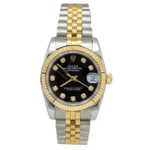 ساعت مچی زنانه رولکس مدل دیت جاست نقره ای و طلایی