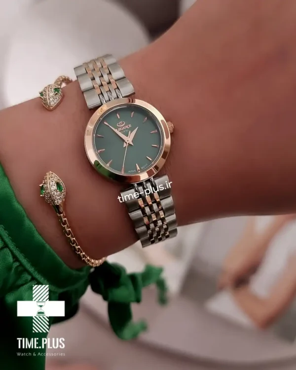 ساعت مچی زنانه الگانس نقره ای رز