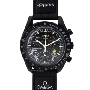 ساعت مچی زنانه امگاسواچ مدل Snoopy مشکی