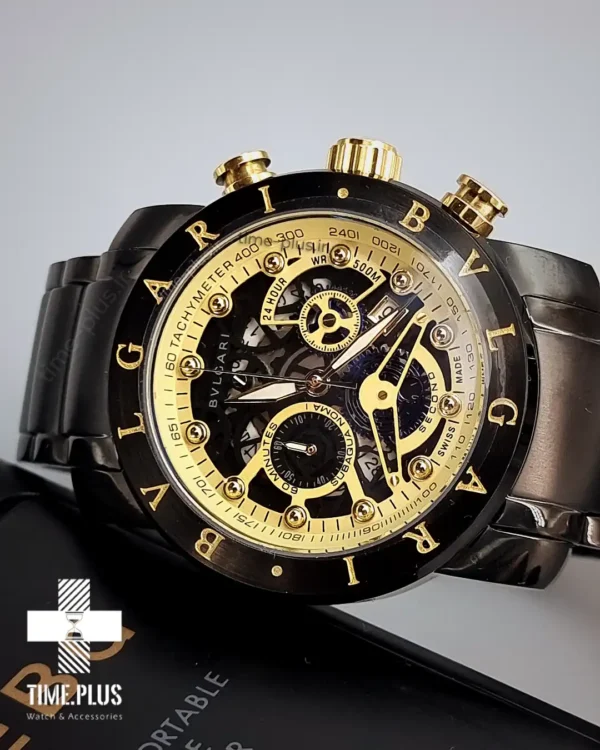 ساعت مچی مردانه بولگاری مشکی مات