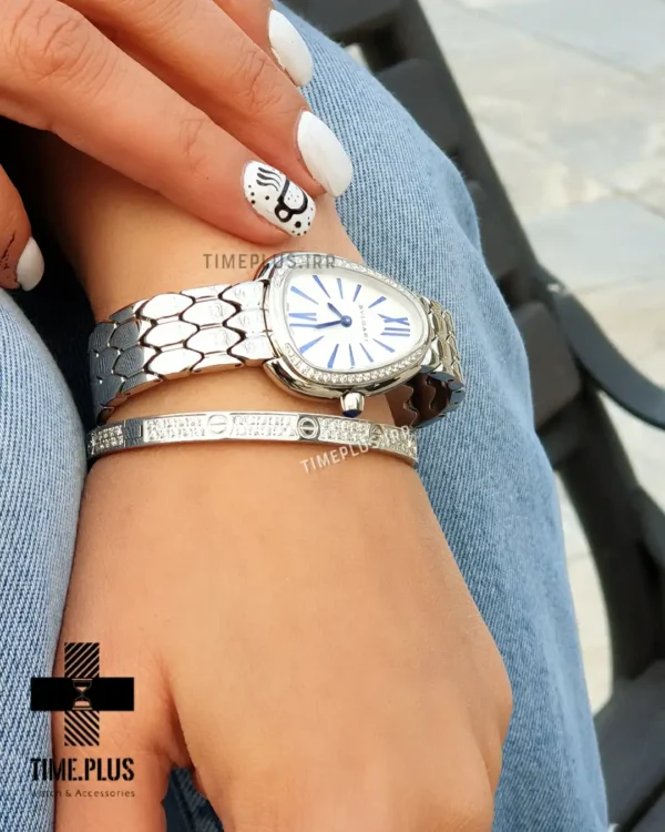 ساعت مچی زنانه بولگاری نقره ای