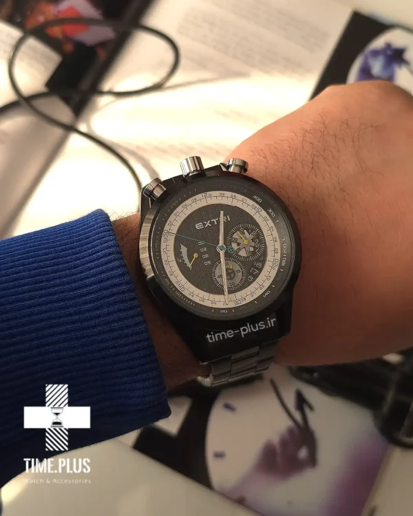 ساعت مچی مردانه اکستری مدل X7002 C مشکی و نقره ای