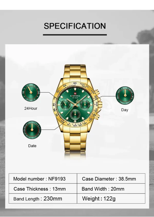 ساعت مچی مردانه نیوی فورس مدل 9193 سبز