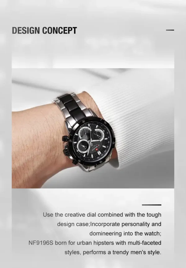 ساعت مچی مردانه نیوی فورس مدل NF9196 مشکی