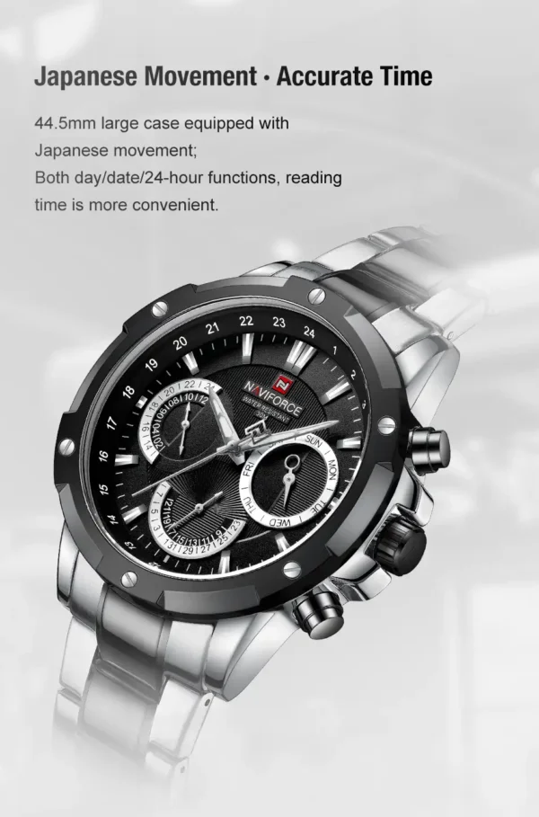 ساعت مچی مردانه نیوی فورس مدل NF9196 مشکی