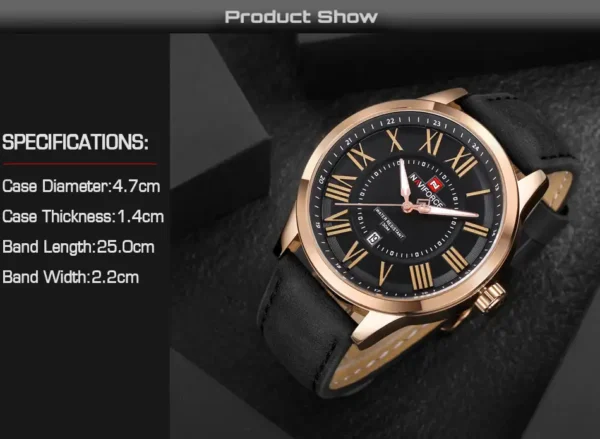 ساعت مچی مردانه نیوی فورس مدل 9126 مشکی