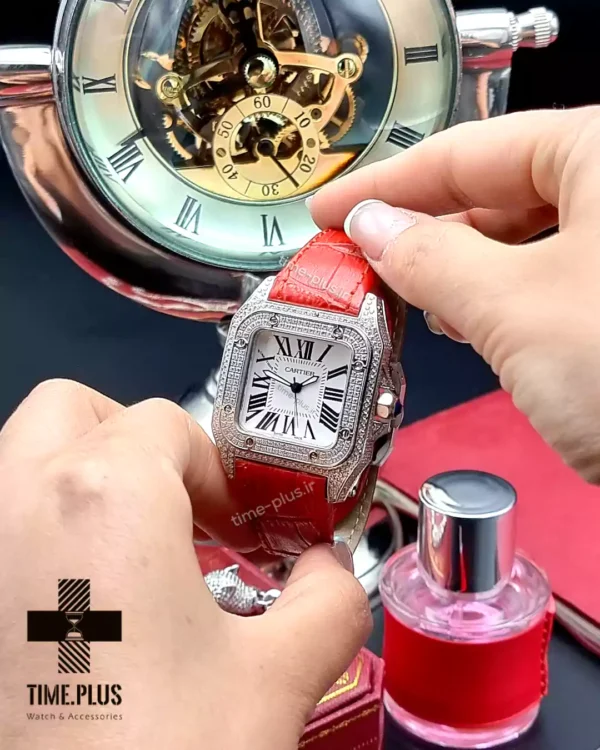 ساعت مچی زنانه کارتیه قرمز