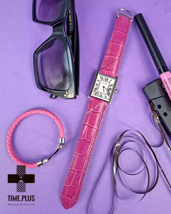 ساعت مچی زنانه کارتیه صورتی, مشکی