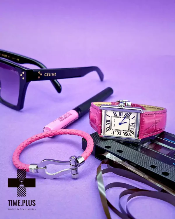 ساعت مچی زنانه کارتیه صورتی, مشکی