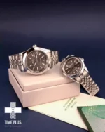 ساعت مچی ست زنانه و مردانه رولکس نقره ای