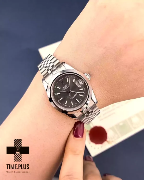 ساعت مچی ست زنانه و مردانه رولکس نقره ای