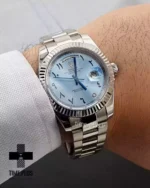 ساعت مچی زنانه رولکس مدل دی دیت عرب ادیشن نقره ای