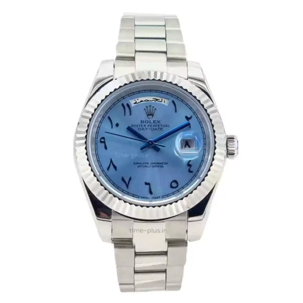 ساعت مچی زنانه رولکس مدل دی دیت عرب ادیشن نقره ای