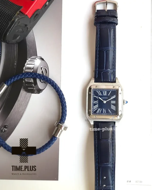 ساعت مچی مردانه کارتیه مدل سانتوز دومونت سرمه ای