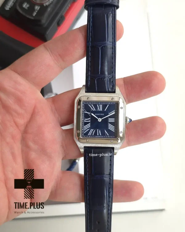 ساعت مچی مردانه کارتیه مدل سانتوز دومونت سرمه ای